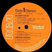 LP - Lorraine Frisaura - Be Happy For Me