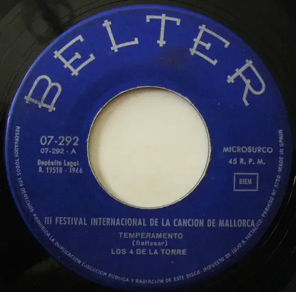 Los 4 De La Torre - Vuelo 502 / Temperamento