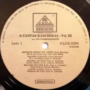 LP - Los Charrasqueados - A Cantar Rancheras - Vol. 3