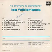 LP - Los Folkloristas - A Travers La Cordilliere