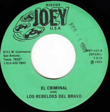 Los Rebeldes Del Bravo - El Gato Negro / El Criminal