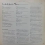 Double LP - Lotte Lenya - The Lotte Lenya Album - Mono