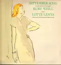 LP - Lotte Lenya - September Song And Other American Theatre Songs Of Kurt Weill