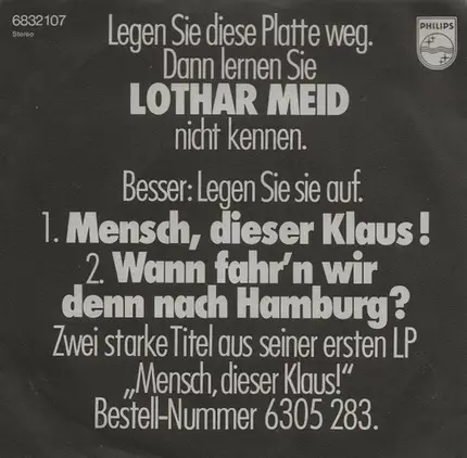 Lothar Meid - Mensch, Dieser Klaus
