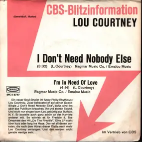 Lou Courtney - I Don't Need Nobody Else