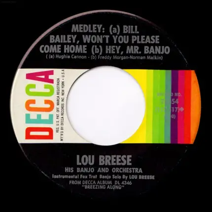 Lou Breese His Banjo And Orchestra - Medley