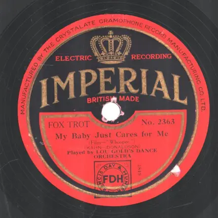 Lou Gold's Dance Orchestra - A Girl Friend Of A Boy Friend Of Mine / My Baby Just Cares For Me