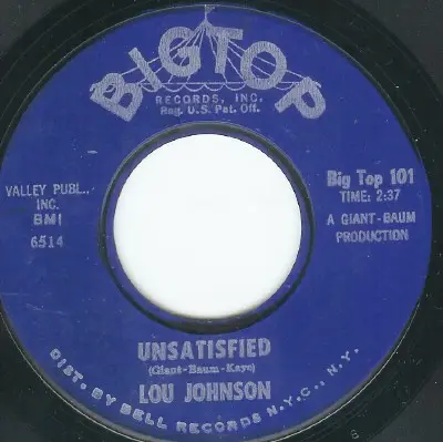 Lou Johnson - Unsatisfied / A Time To Love, A Time To Cry (Petite Fleur)