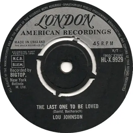 Lou Johnson - A Message To Martha (Kentucky Bluebird)