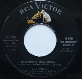 Lou Monte - Remember This Gumba / Guarda Che Luna