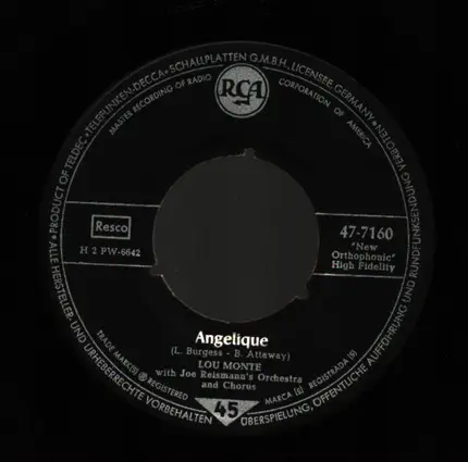 Lou Monte - Angelique / Lazy Mary
