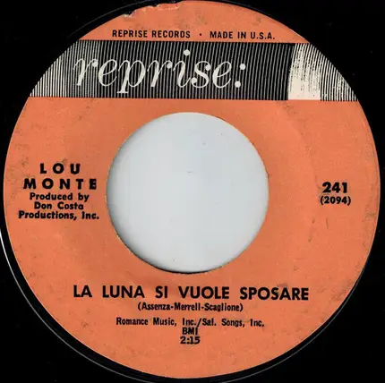Lou Monte - Down Little Doggie / La Luna Si Vuole Sposare