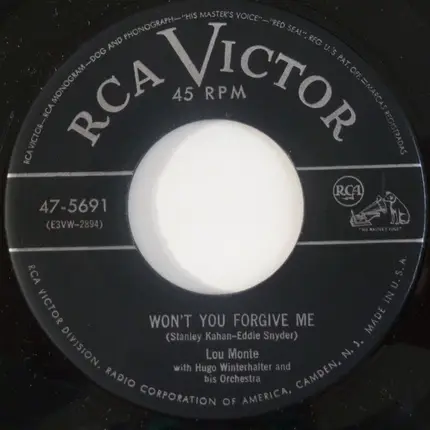 Lou Monte - Somewhere There Is Someone / Won't You Forgive Me