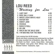 CD - Lou Reed - Waiting For Lou