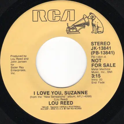 Lou Reed - I Love You, Suzanne