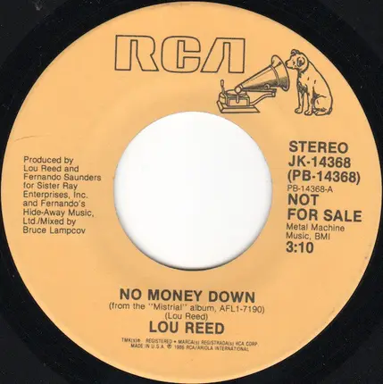 Lou Reed - No Money Down