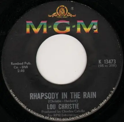 Lou Christie - Rhapsody in the Rain