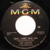 Lou Christie - Since I Don't Have You / Wild Life's In Season