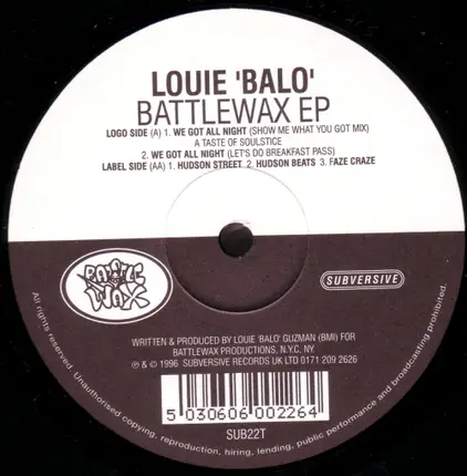 Louie Balo - Battlewax EP