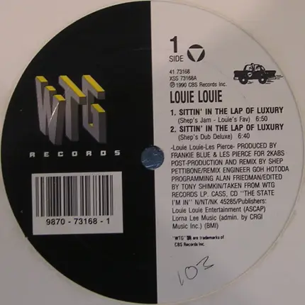 Louie Louie, Louie Cordero - Sittin' In The Lap Of Luxury