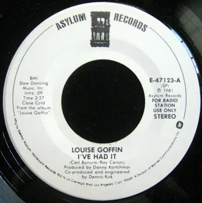 Louise Goffin - I've Had It