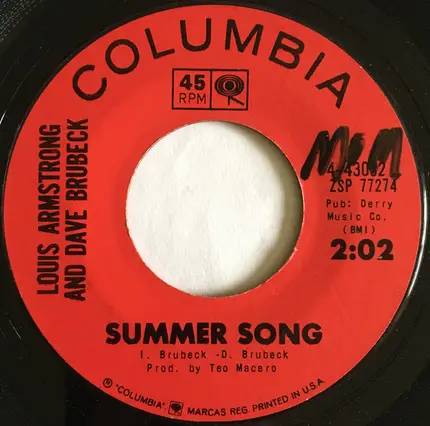 Louis Armstrong And Dave Brubeck - Nomad / Summer Song