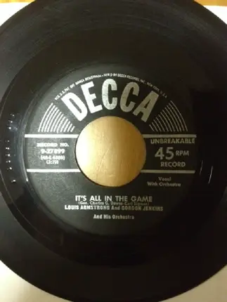 Louis Armstrong And Gordon Jenkins And His Orchestra - It's All In The Game / When It's Sleepy Time Down South