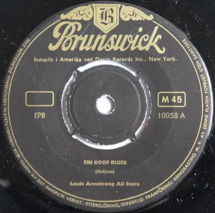Louis Armstrong And His All-Stars - Tin Roof Blues EP