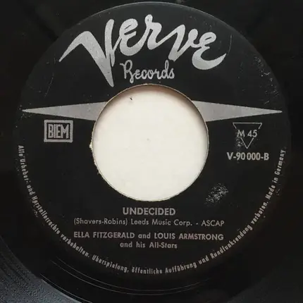 Louis Armstrong And His Orchestra, Ella Fitzgerald - When The Saints Go Marching In / Undecided