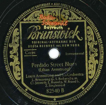 Louis Armstrong And His Orchestra - 219 Blues / Perdido Street Blues