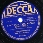 Louis Armstrong And His Orchestra - Baby Won't You Please Come Home / Shanty Boat On The Mississippi