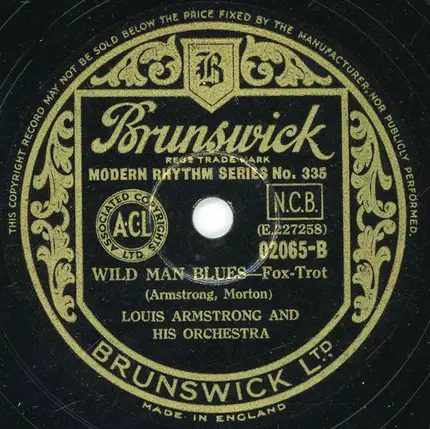 Louis Armstrong And His Orchestra - Georgia Bo Bo / Wild Man Blues