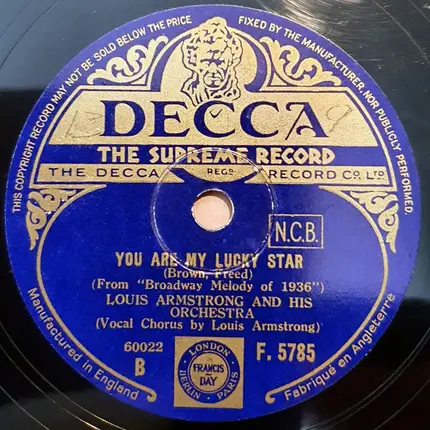 Louis Armstrong And His Orchestra - I'm In The Mood For Love / You Are My Lucky Star
