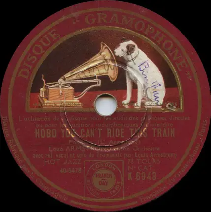Louis Armstrong And His Orchestra - Mahogany Hall Stomp / Hobo, You Can't Ride This Train