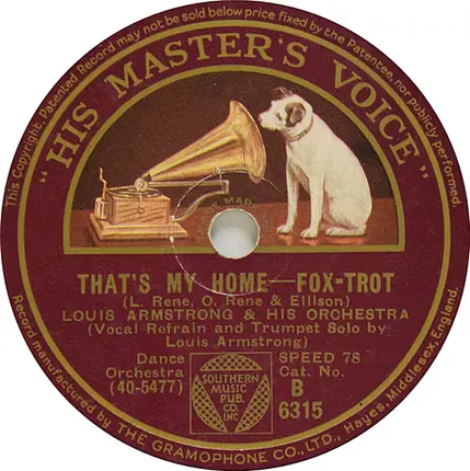 Louis Armstrong And His Orchestra - That's My Home / Hobo, You Can't Ride This Train