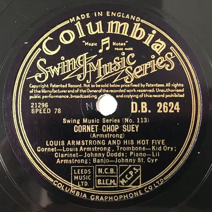 Louis Armstrong & His Hot Five - Muskat Ramble / Cornet Chop Suey
