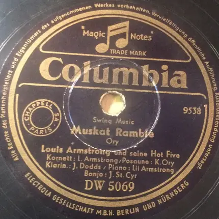 Louis Armstrong & His Hot Five - Cornet Chop Suey / Muskat Ramble