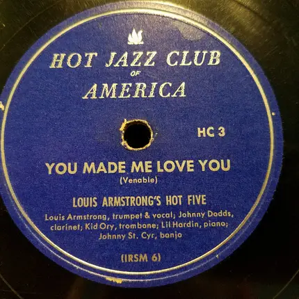 Louis Armstrong & His Hot Five - Irish Black Bottom / You Made Me Love You