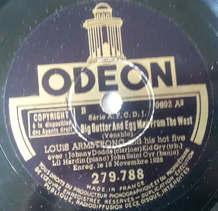 Louis Armstrong & His Hot Five - Sunset Café Stomp / Big Butter And Egg Man From The West