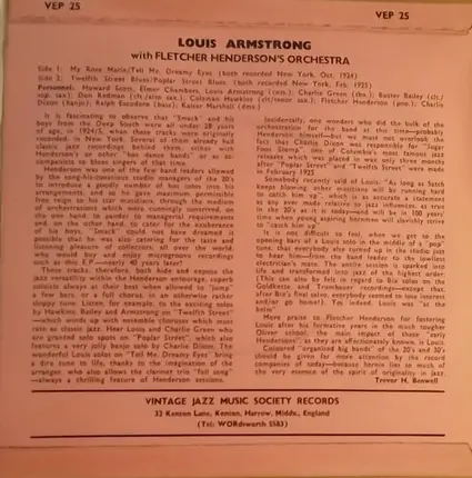 Louis Armstrong with Fletcher Henderson And His Orchestra - Rare 1924 Recordings