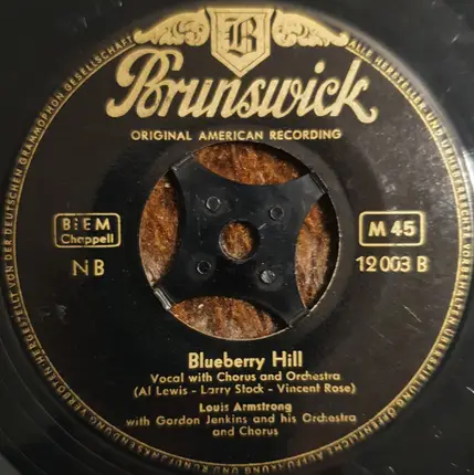 Louis Armstrong With Sy Oliver And His Orchestra / Louis Armstrong With Gordon Jenkins And His Orch - C'est Si Bon / Blueberry Hill