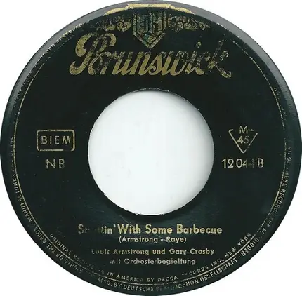 Louis Armstrong Und Gary Crosby - Ko Ko Mo (I Love You So) / Struttin' With Some Barbecue