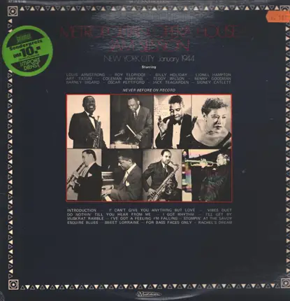 Louis Armstrong, Roy Eldridge... - Metropolitan Opera House Jam Session