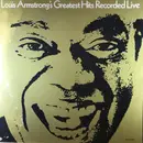 LP - Louis Armstrong - Greatest Hits Recorded Live
