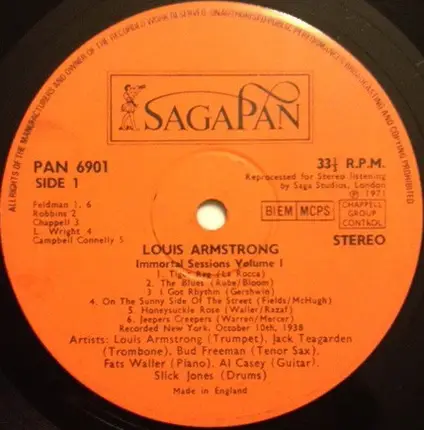 Louis Armstrong - Immortal Sessions Volume 1