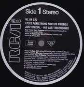 LP - Louis Armstrong - Jazz Special - His Last Recordings