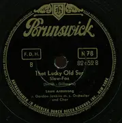 Schellack - Louis Armstrong - When It's Sleepy Time Down South / That Lucky Old Sun