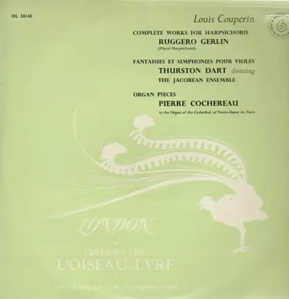 Louis Couperin - Complete Works for Harpsichord, Fantaisies et Simphonies pour Violes, Organ Pieces