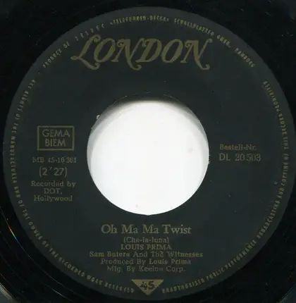 Louis Prima With Sam Butera And The Witnesses - The Continental Twist