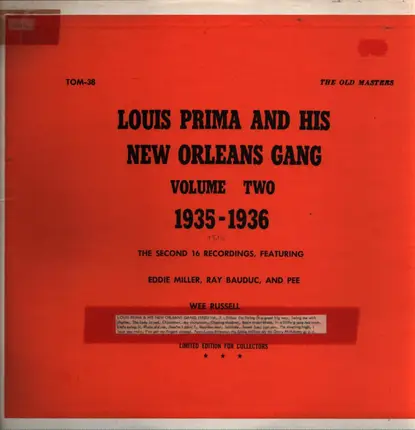 Louis Prima And His New Orleans Gang - Volume One